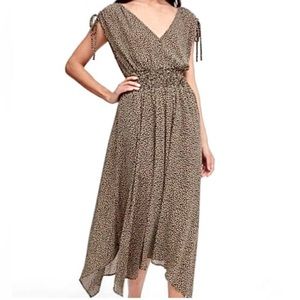 Banana Republic Giraffe Print Smock Waist Dress